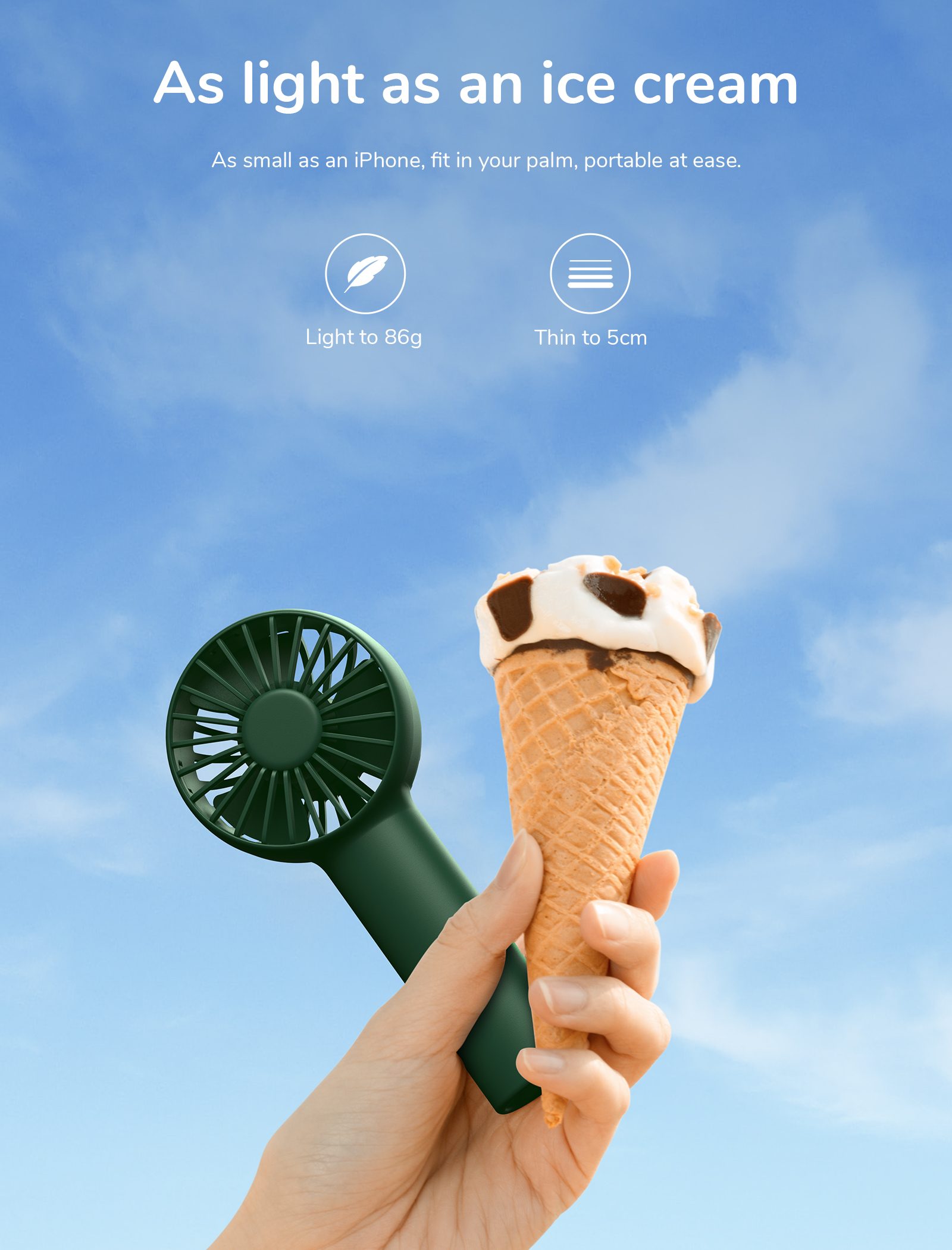 JisuLife HandHeld Fan Life1 (2000mAh) FA20