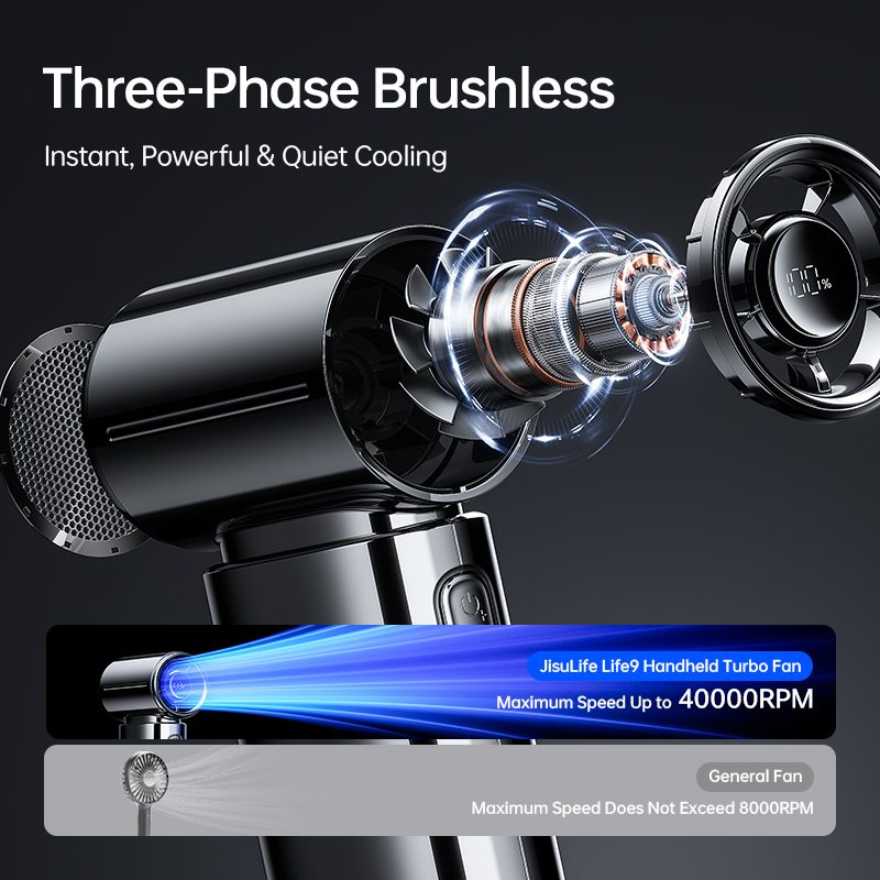 【New】JisuLife Mini Jet Fan Life9S Chrome (5000mAh)