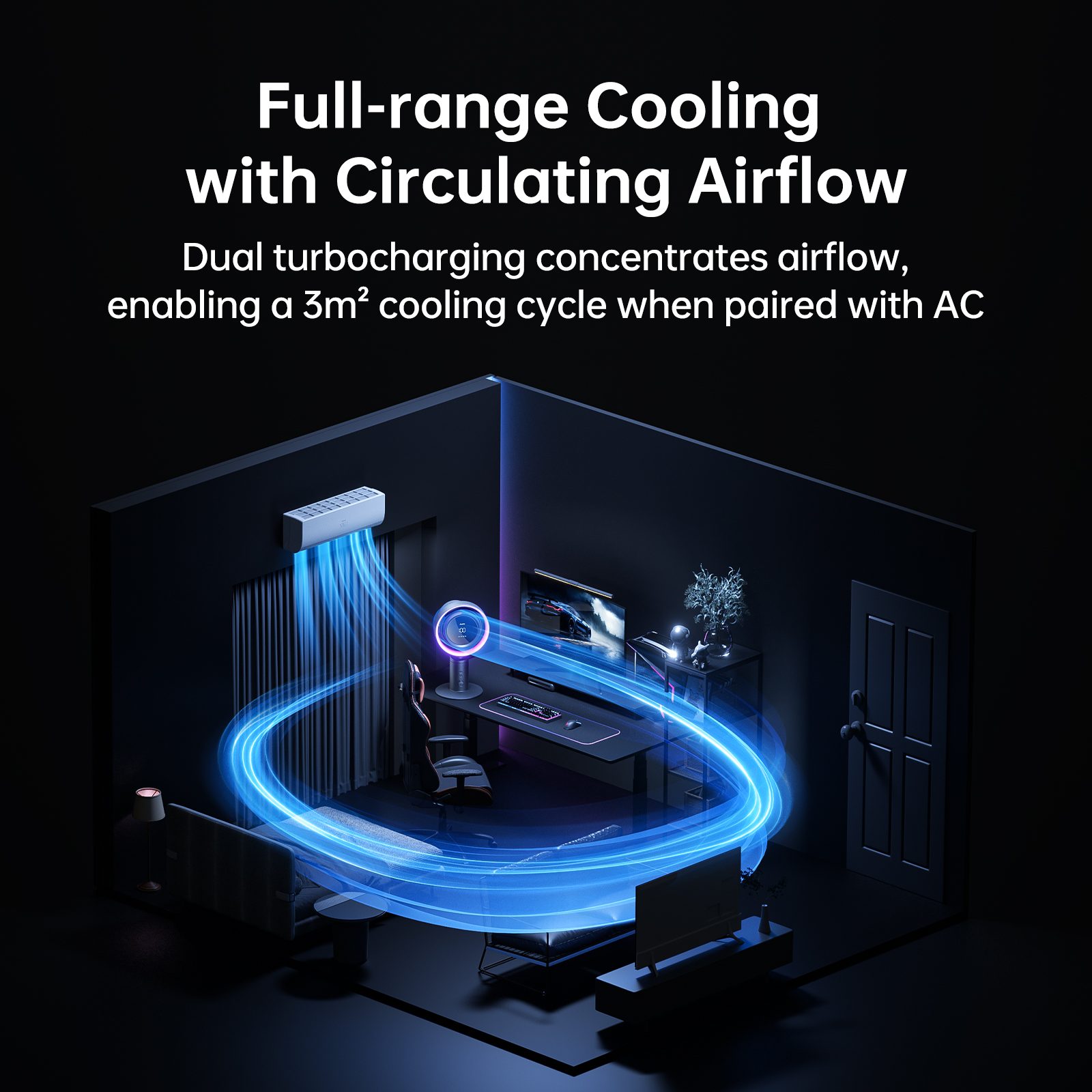 JisuLife Portable Bladeless Table Fan Pro3 (10000mAh)
