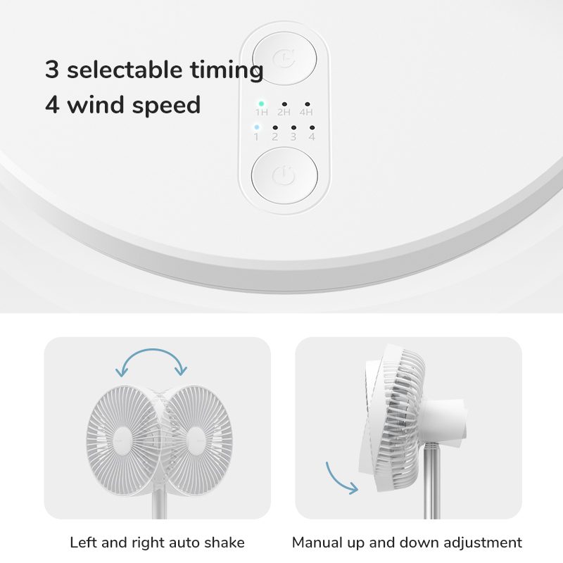 JisuLife Extendable Table Fan Life7 Plus (8000mAh) FA13P