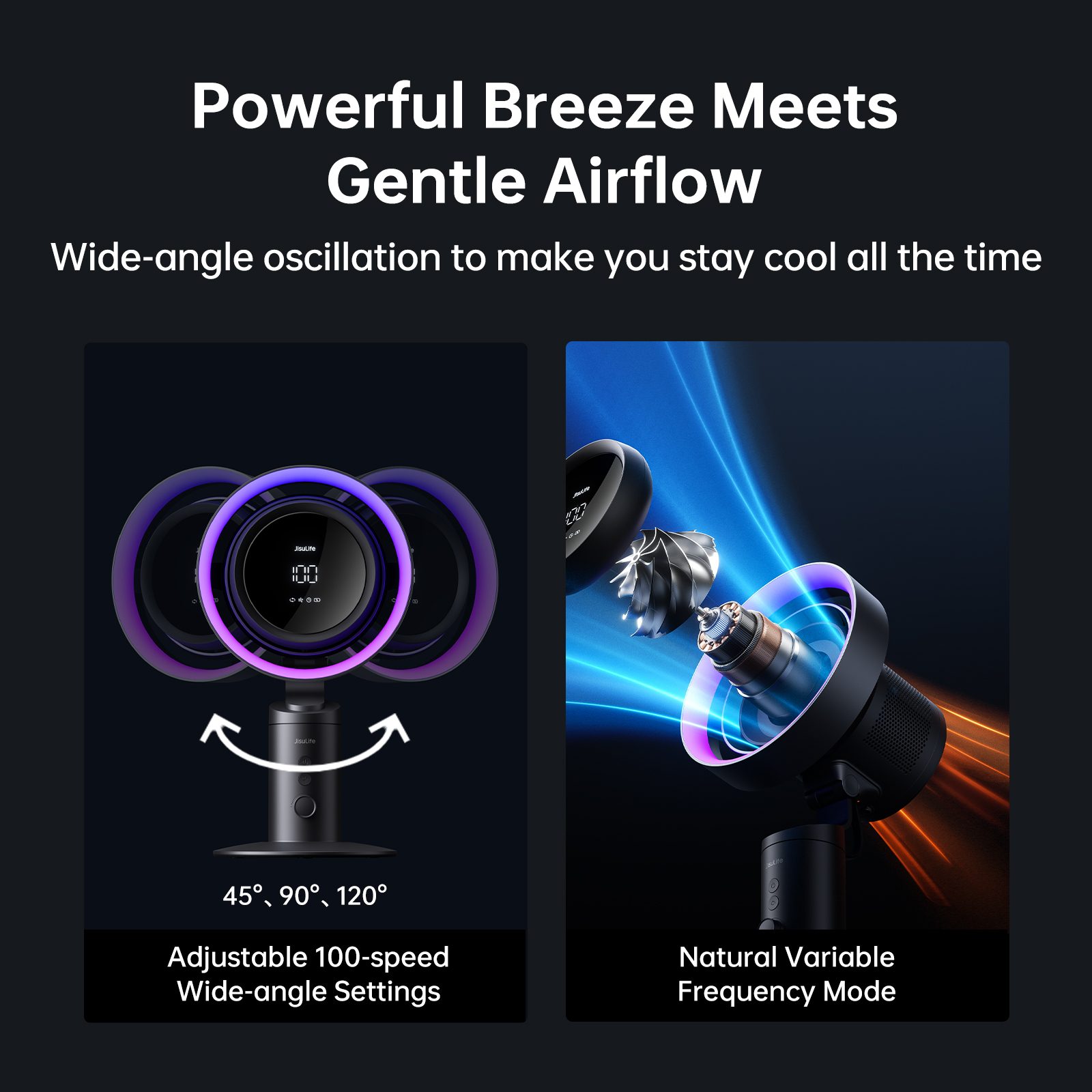 JisuLife Portable Bladeless Table Fan Pro3 (10000mAh)